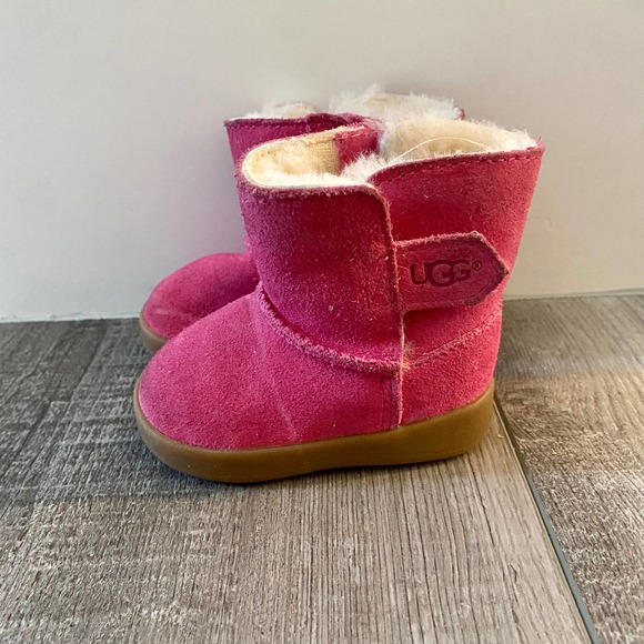 UGG INFANT KEELAN PINK AZALEA SIZE 2/3 BOOTIES BOOTS - Picture 3 of 6
